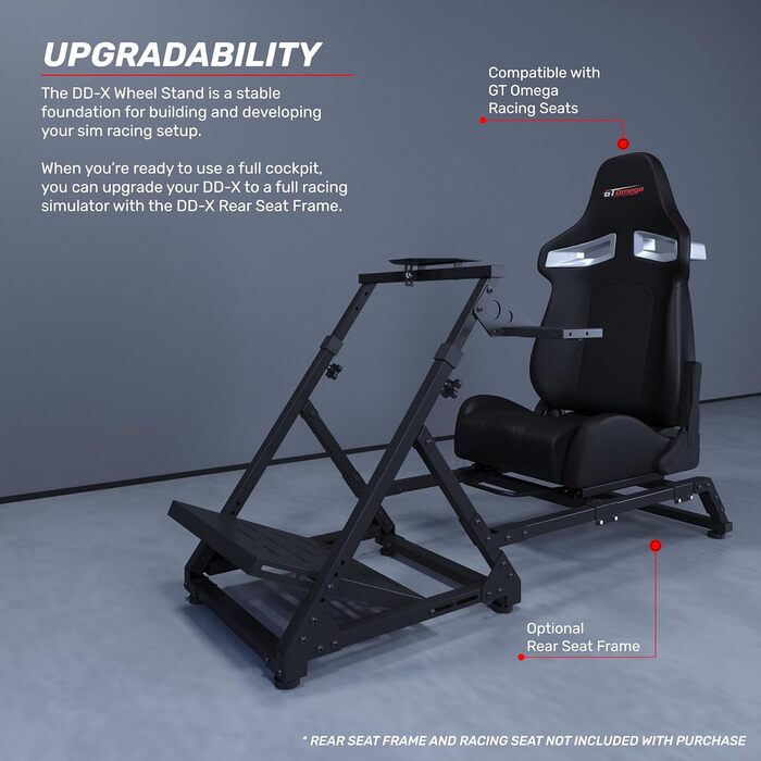 Стійка для керма GT Omega V1 для Logitech G29/G923/G920, Thrustmaster T500, Fanatec Clubsport - регульована, для PS4/Xbox/PC