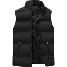 Чоловічий зимовий жилет - тепла степкова куртка без рукавів, чорний, XL | Жилети для чоловіків
