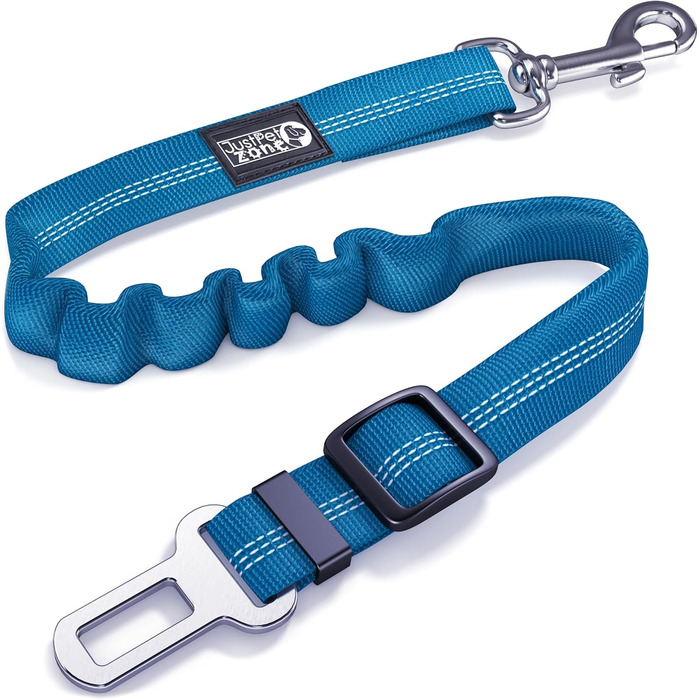 Авторемні для собак, регульовані та міцні авторемні для собак UK – міцний нейлоновий авторемні для собак з еластичним буфером та (блакитний)