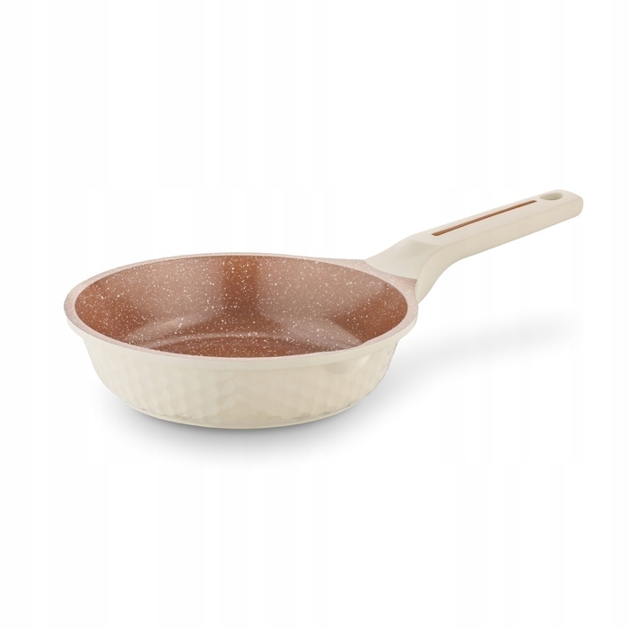 Набір сковорідок Starke Pro Texture Creamy для індукційних та газових плит, кремовий колір, 20/24/28 см