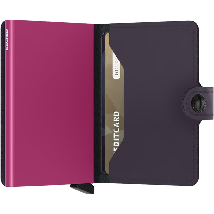 Гаманець Secrid Miniwallet Matte Dark Purple-fuchsia (10.2 x 6.5 x 2.1 см) - Оригінальний жіночий та чоловічий