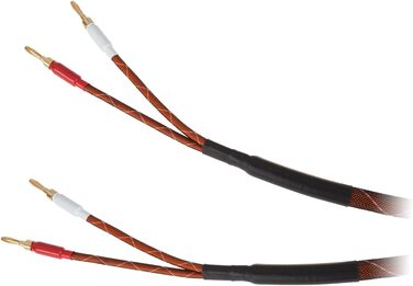 Акустичний кабель для колонок Krüger&Matz 3.0 з банановими роз'ємами, чорний та червоний, одиничний