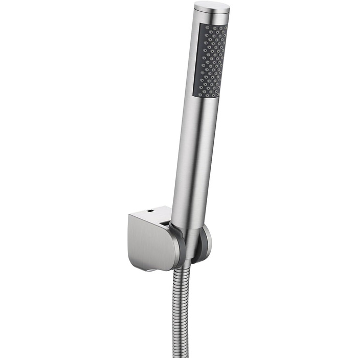 KES Handheld Shower Head Shower Head Bathroom SUS304 Shower Head with Shower Head Holder and Shower Hose Stainless Steel Brushed, LP150-BS