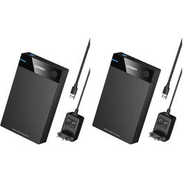 Зовнішній корпус для HDD UGREEN USB 3.0 UASP 3.5 дюймів, кейс для жорсткого диска (набір 2 шт.)
