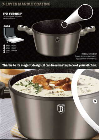 Каструля традиційна Berlinger Haus Metallic Line, 4,5 л