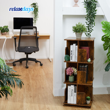 Relaxdays Corner Bookshelf Industrial Design