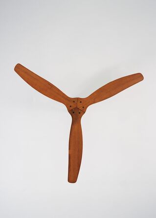 Вентилятор стельовий Windcalm M/Deckenventilator ABS з дистанційним керуванням, 40W, Ø132cm, тихий, з таймером (1-4 год), DC-двигун, літньо-зимовий режим, дерев'яний дизайн (без освітлення)