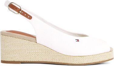 Сліпони Tommy Hilfiger Flag Mid Wedge Espad SLIN - білі еспадрильї на танкетці 38 EU