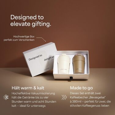 Термокружка LARS NYSØM 380 мл - термокружка для кави та чаю з нержавіючої сталі | З ізоляцією, без витоку, для подорожей | Berry Red/Carbon Black