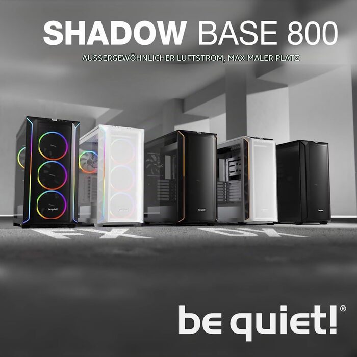Корпус для ПК be quiet! Shadow Base 800 FX White: E-ATX, 140mm PWM вентилятори Pure Wings 3, USB 3.2 Gen 2 Type-C, підтримка радіаторів 420мм, загартоване скло