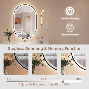 Дзеркало для ванної кімнати LED Starlead Munich 90x60 см з підсвічуванням, Bluetooth, регулюванням яскравості, 3 кольори світла, антизапарник, функція пам'яті, HD скло, IP44, горизонтальне/вертикальне встановлення, без рамки