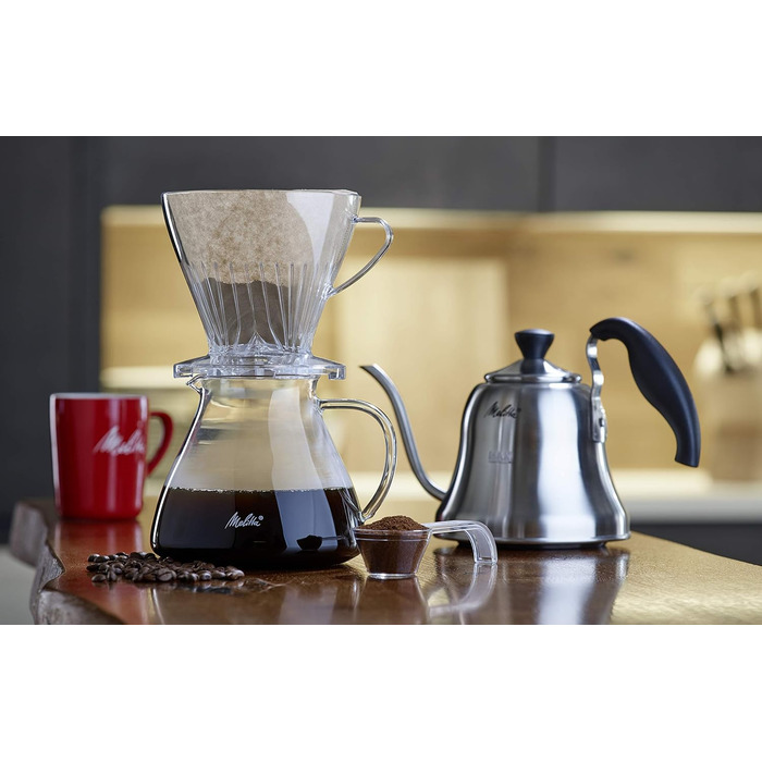 Melitta borosilicate glass carafe, robust and heat-resistant, 1 liter, 217632