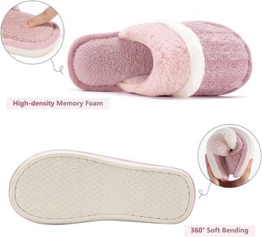 Тапочки халатні жіночі MAXTOP, м'який плюш, підошва з memory foam, зручні, теплі, для дому та вулиці, рожеві, 42/43 EU