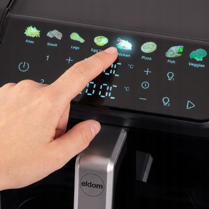 Аерофритюрниця вертикальна FR300 2700W, дві кошики, 10л