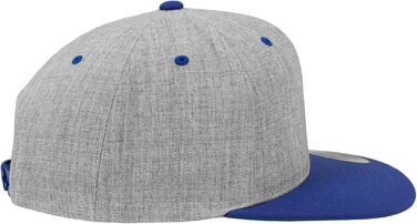 Кепка бейсболка Flexfit Unisex Classic Snapback двоколірна універсального розміру heather/Royal