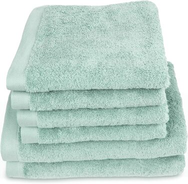Herzbach Home Towel Set 100% Cotton - soft & absorbent - Mint