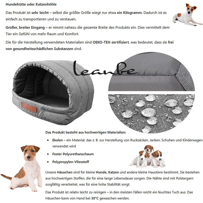 Будинок для собак R2: 48x37x32 см з гравіюванням імені - зручне ліжко для собак та котів (Графіт)