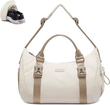 Спортивна сумка LOVEVOOK для фітнесу, йоги та подорожей (30L, Бежева)