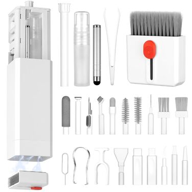 Набір для чищення техніки 20-в-1: клавіатура, навушники AirPods, монітори, камери (чорний)