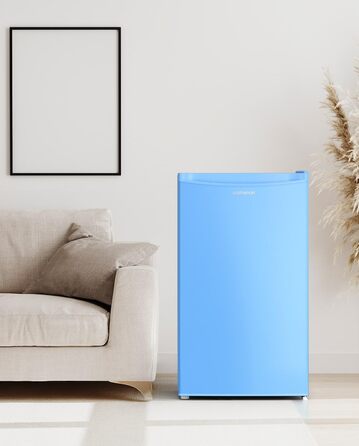 Upstreman 91L Міні-холодильник з функцією швидкого охолодження, 5 температурних режимів (1-8°C), енергоефективний, 41 дБ, компактний та місткий для студентського гуртожитку/офісу, BR321- (Блакитний)