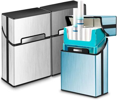 Алюмінієве етоу для сигарет (3 шт.) - срібляне, сіре, синє