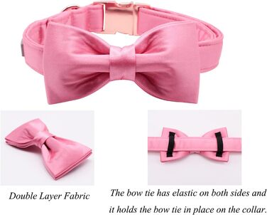 Нашийник для собак Lionet Paws з метеликом - зручний шовковий нашийник зеленого кольору для маленьких собак, знімний метелик, розмір 25-40 см (S, 1 шт., персиковий)