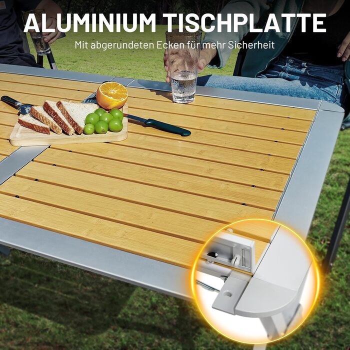 Складаний туристичний стіл Timber Ridge 110x70 см з алюмінію для кемпінгу, пікніка, відпочинку на природі