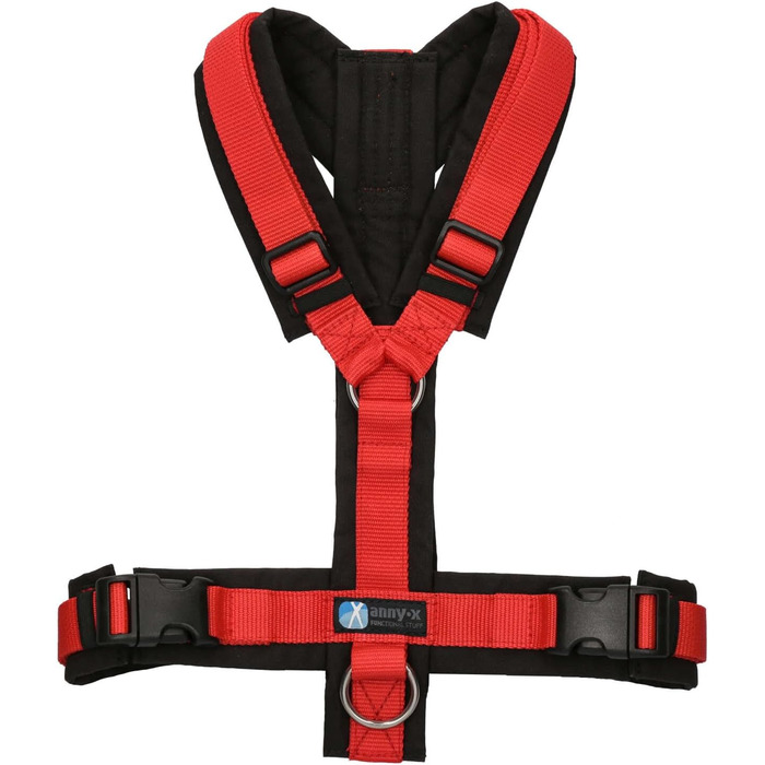 Anny-X нагрудник для собак, чорний/червоний, розмір M