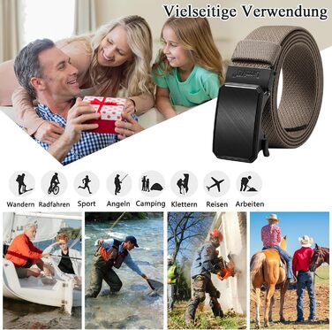 Еластичний тактичний пояс LionVII з автоматичною застібкою, чоловічий робочий пояс, обхват 75-125 см (28-49'), хакі (копер)