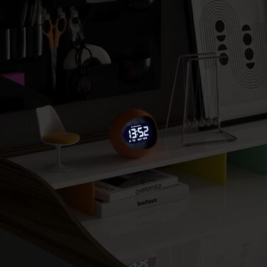 NEWGATE® Digital Centre of the Earth Alarm Clock (Orange with Black LCD Display)