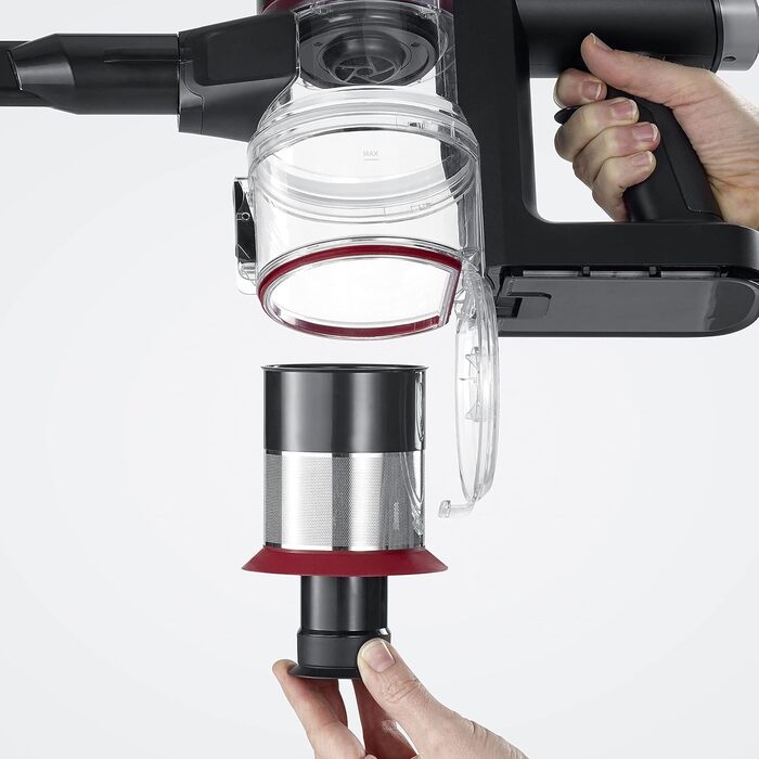 Бездротовий акумуляторний пилосос SEVERIN HV 7166 (Чорний): 60 хв роботи, 2-в-1, для тварин, легкий, без мішка, 400 Вт