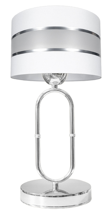 Стильна настільна нічна лампа з рифленим кулястим плафоном, сучасний хром, LED E27