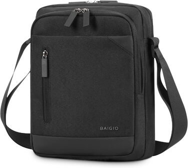 Чоловіча сумка BAIGIO на плече для планшета iPad до 11 дюймів, через плече, кросбоді, для роботи, подорожей, повсякденного життя, водонепроникна
