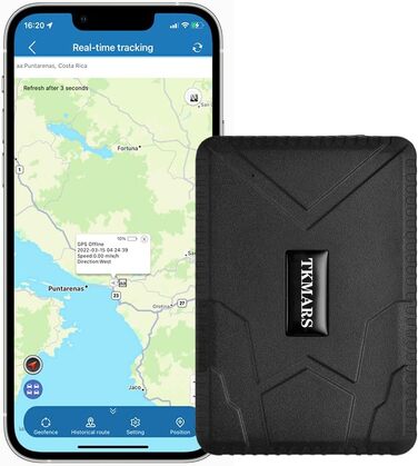 GPS трекер для авто TKMARS 4G, акумулятор 20000mAh, магнітний, водонепроникний IP67, тривала автономна робота, велика дальність, кілька режимів сигналізації, без абонплати, безкоштовний додаток TK918