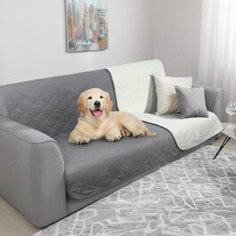 Водонепроникний килимок для собак TAIKURA, неслизький килимок для собак, міцний килимок для котів. Можна використовувати для захисту дивану, ліжка, автокрісла. Машинне прання. (Темно-сірий, 76 x 190 см)