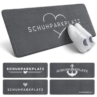 Килимок для дому та на порозі 40x60 см, стійкий до прання - оптимальний розмір для вхідних дверей. Килимок для збору бруду, привітальний килимок з написом та серцем (велике серце, 33 x 100 см, прямокутний)