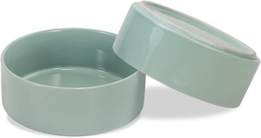 Керамічна миска для собак та котів SPUNKYJUNKY, 1250 мл, світло-зелена