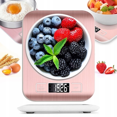 Електронні кухонні ваги 1г-10кг, ювелірні та побутові, з LCD-дисплеєм, рожеві
