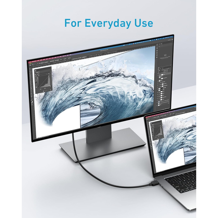 HDMI кабель Anker 8K 60Hz, 1.8м, Ultra HD, 48Gbps, eARC, Dolby Atmos, сумісний з Xbox Series X, TV