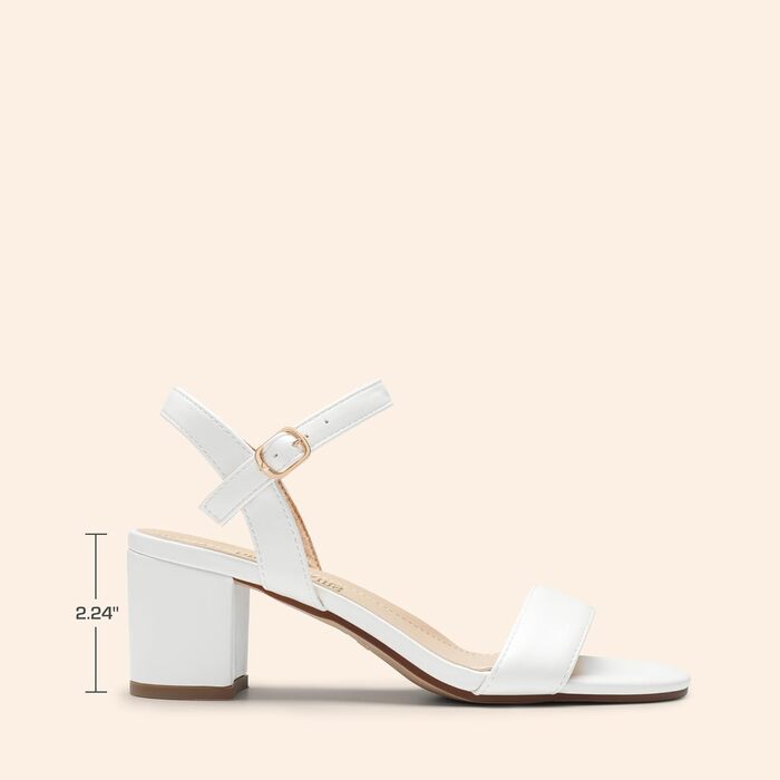 Жіночі босоніжки DREAM PAIRS на високій платформі, білі, 39 EU, з відкритим носком та блочними підборами