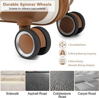 Чемодан British Traveller Mittelgroß: міцний валіза на 8 коліщатках з TSA-замком, 66 x 43.3 x 28.5 см, бежевий