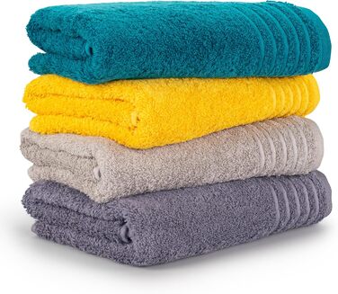 Möve Handtuchset New Classic 6-Piece Towel Set - 2x 30x50 cm + 2x 50x100 cm + 2x 67x140 cm, 100% Cotton, Cornflower