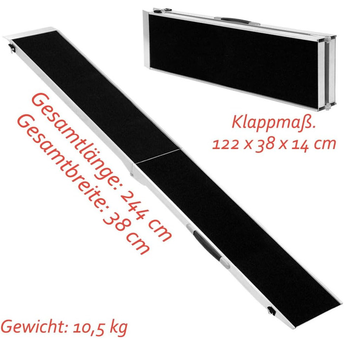 Рампа для собак Petigi - пандус в багажник авто, складаний, алюміній, 244 см