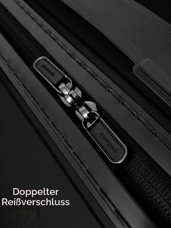 Набір ультралегких валіз Pactastic з жорстким корпусом, 3 предмети, Black Metallic, розмір XS