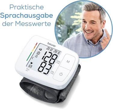 Тонометр на зап'ясті Beurer BC 21 з голосовим повідомленням (нім., англ., франц., італ., тур.)