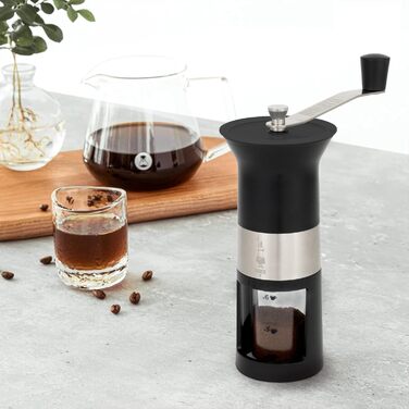 Ручний кавомол Bialetti з нержавіючої сталі, матовий чорний