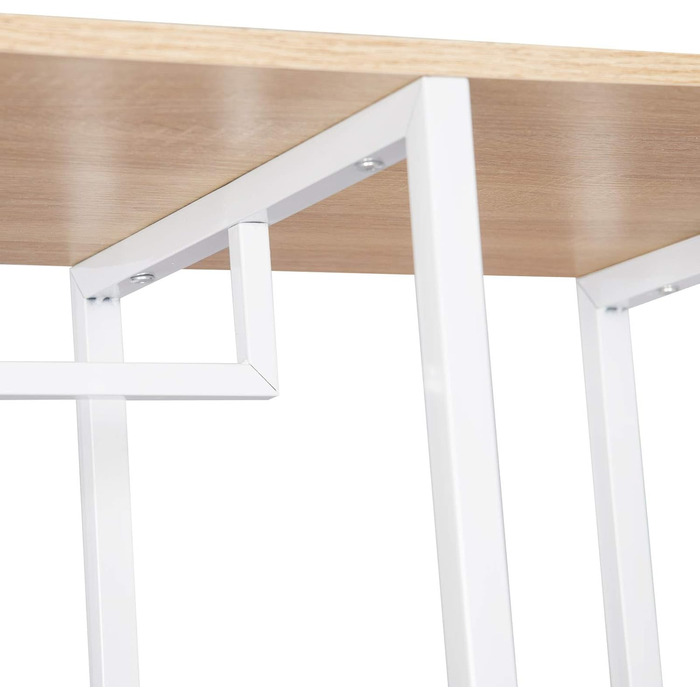 WOLTU Clothes Rack Organizer Coat Rack Laundry Rack Open Wardrobe with 4 Shelves for Bedroom Hallway, Wood and Steel (White + Light Oak)