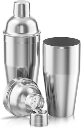 Cocktail Shaker, 750 ml Martini Shaker, Food-Grade Stainless Steel, Martini Mixer, Integrated Strainer, Luckygoobo Drink Shaker, Bartender Set, Gifts.