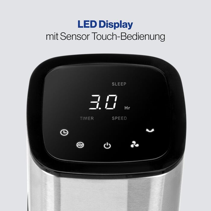 Турбовентилятор ProfiCare® з поворотом | Тихий вентилятор | 3 швидкості | з пультом керування | підлоговий вентилятор 105см | дуже тихий | PC TVL 3068 PC-TVL 3068