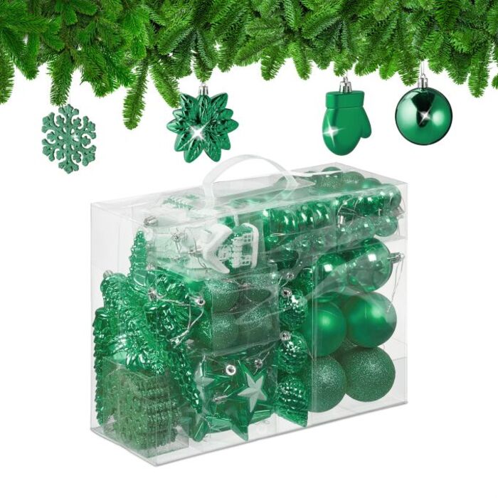 Relaxdays Set of 100 Christmas Baubles